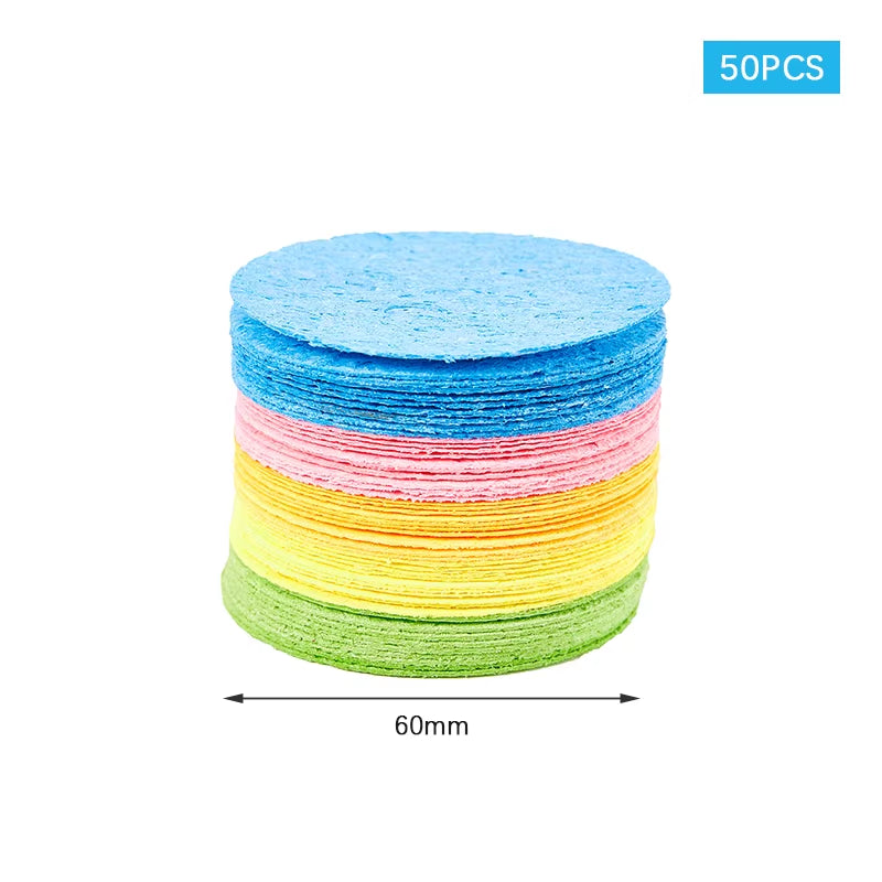 100PCS Compressed Natural Cellulose Facial Cleansing Sponges - Perfect for Makeup Removal and Skin Care!