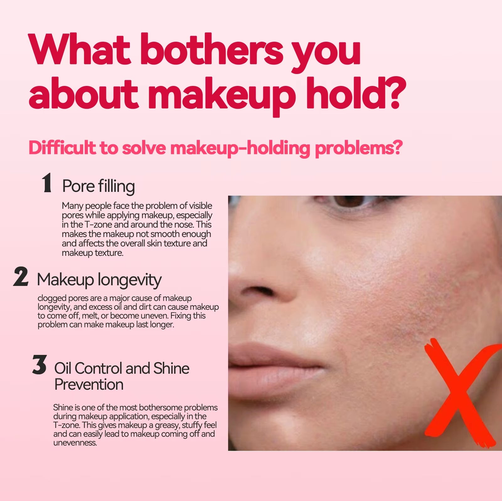 Invisible Pore Primer Cream - Long-Lasting Matte Base Makeup for Oil Control & Refreshing Moisturization