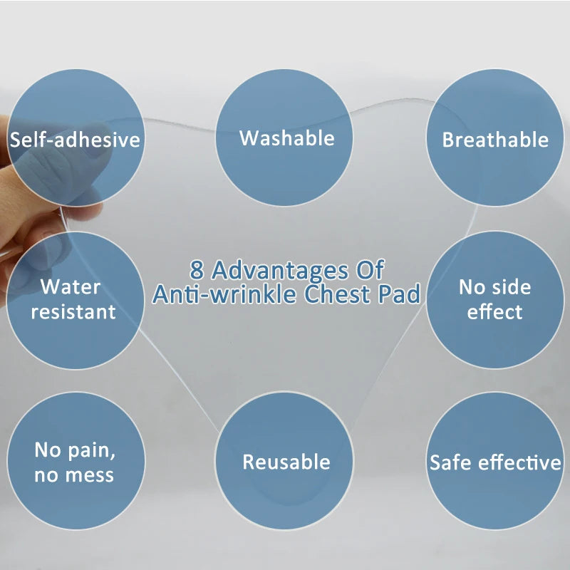 Revitalize Your Skin with Reusable Anti-Wrinkle Chest Pads - Silicone Lift & Firm Neck Patches