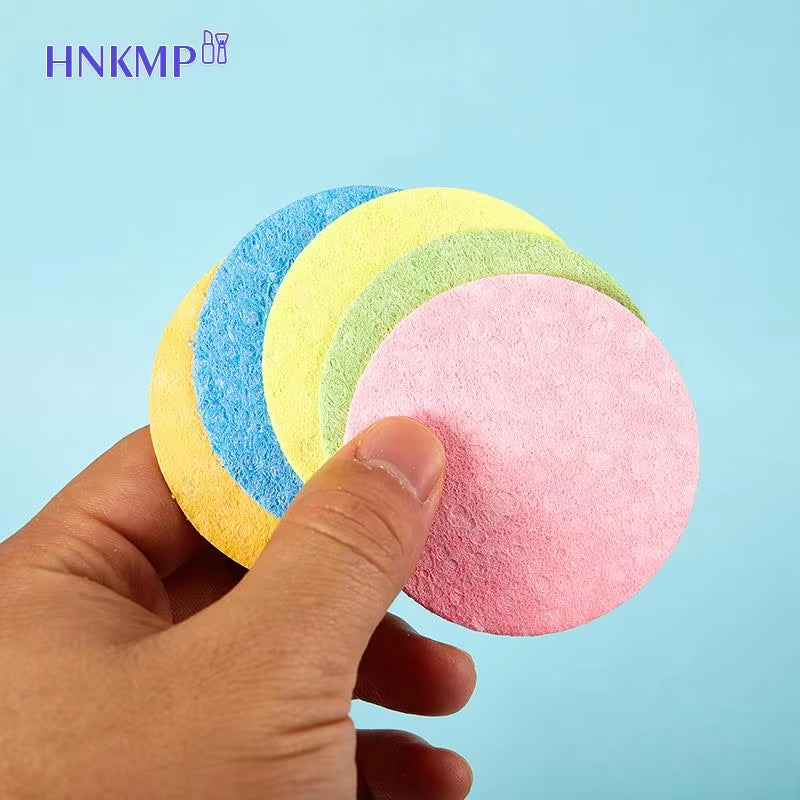 100PCS Compressed Natural Cellulose Facial Cleansing Sponges - Perfect for Makeup Removal and Skin Care!