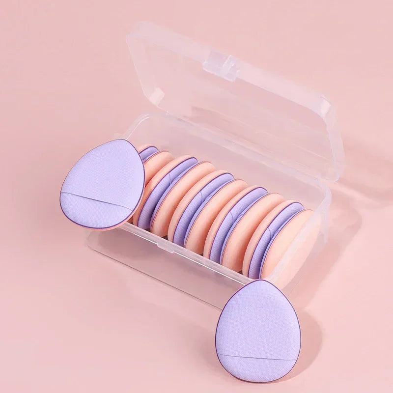Mini Finger Puff Foundation Sponges - 5/10 Pcs Air Cushion Makeup Applicators for Flawless Concealer & BB Cream Application