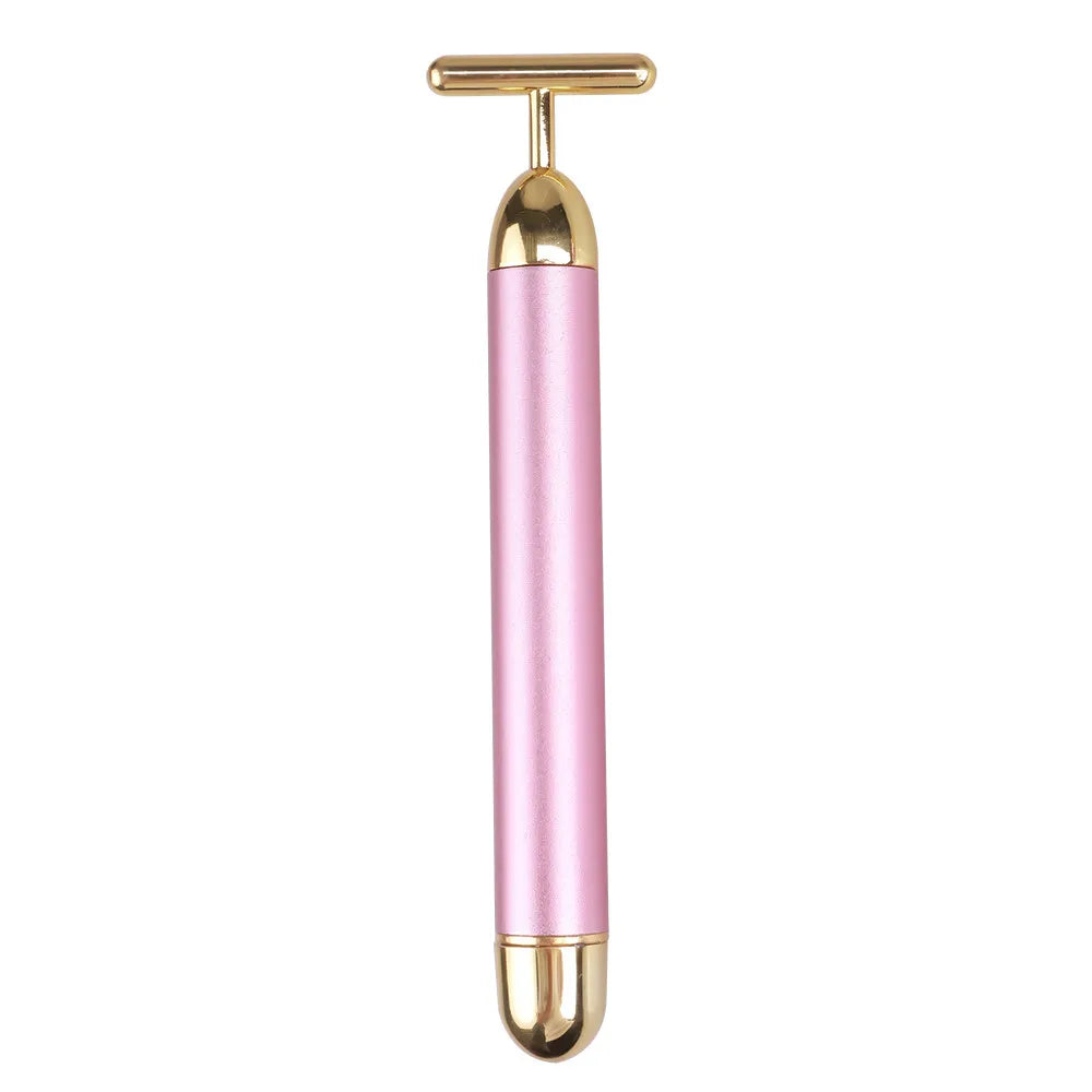 Revitalize Your Skin with the 24K Gold Vibrating Facial Massager - Lift, Firm, and Reduce Wrinkles!