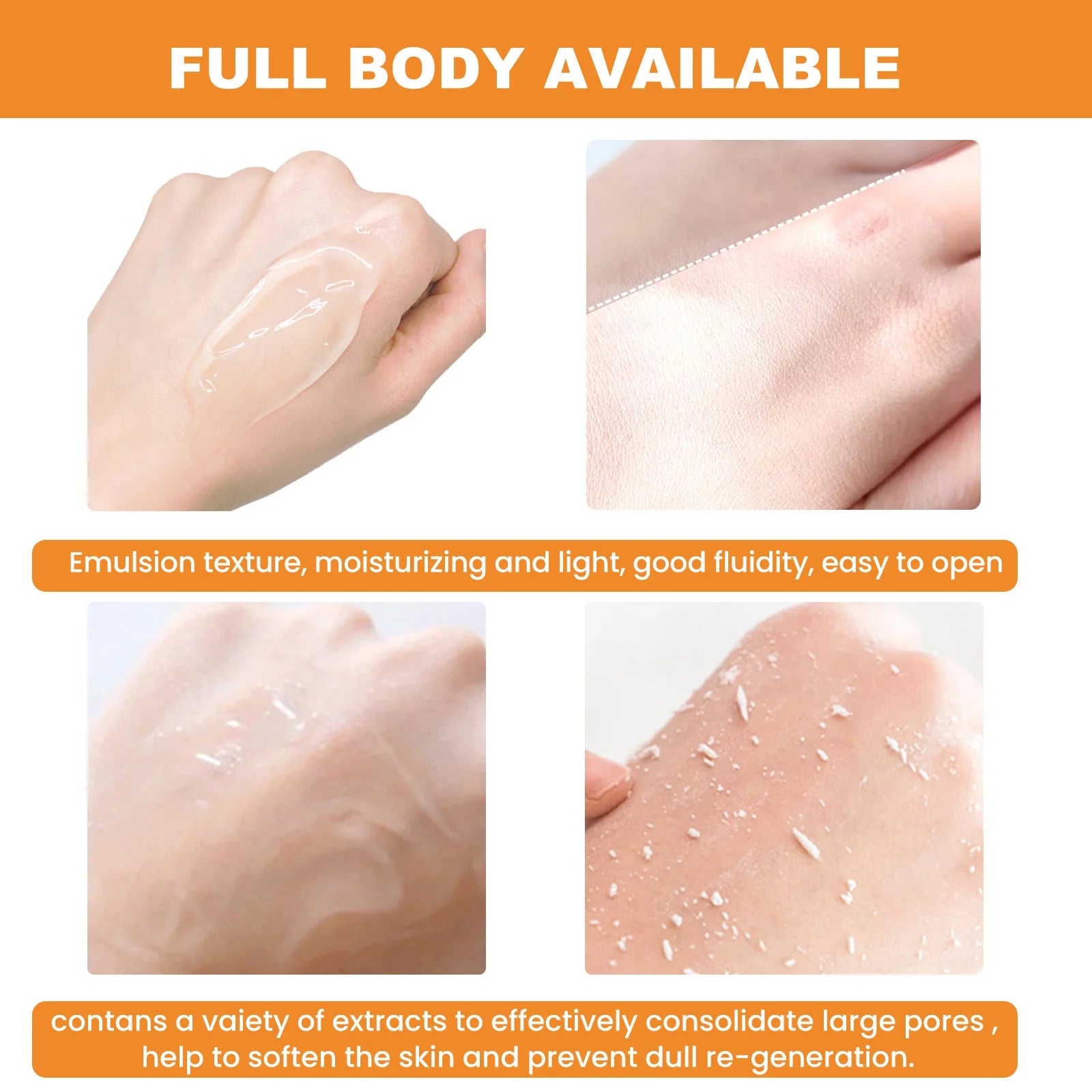 Revitalize Your Skin with Orange Exfoliating Gel - Gentle Dead Spot Remover & Brightening Scrub, 50G