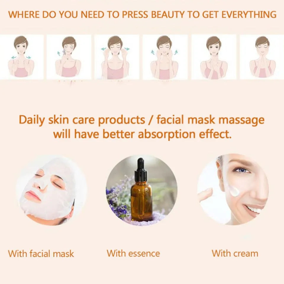 Revitalize Your Skin with the 24K Gold Vibrating Facial Massager - Lift, Firm, and Reduce Wrinkles!