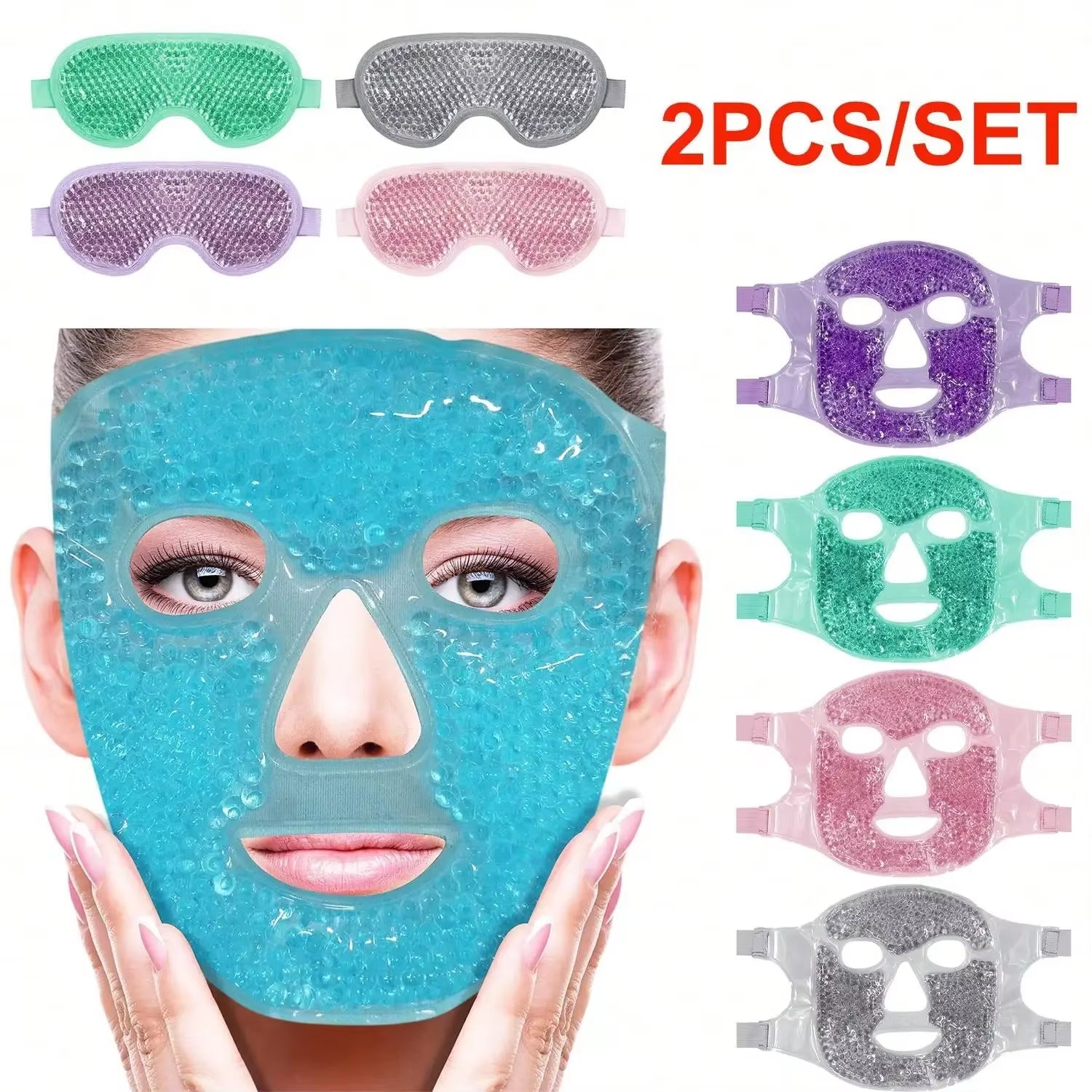 Cooling Gel Eye Mask - Hot & Cold Compress for Relaxation and Refreshing Facial Spa Treatment