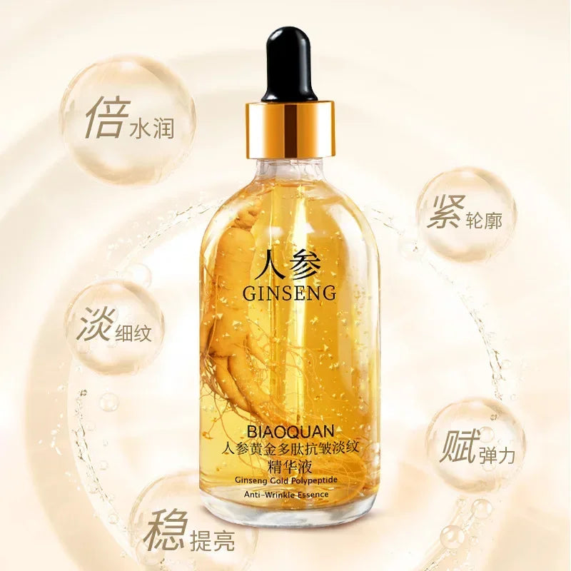 Revitalize Your Skin with 100Ml Gold Ginseng Face Essence - Anti-Wrinkle, Brightening & Moisturizing Niacinamide Serum
