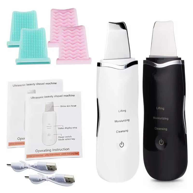 Revitalize Your Skin: Electric Ultrasonic Face Scrubber for Deep Cleansing and Blackhead Removal