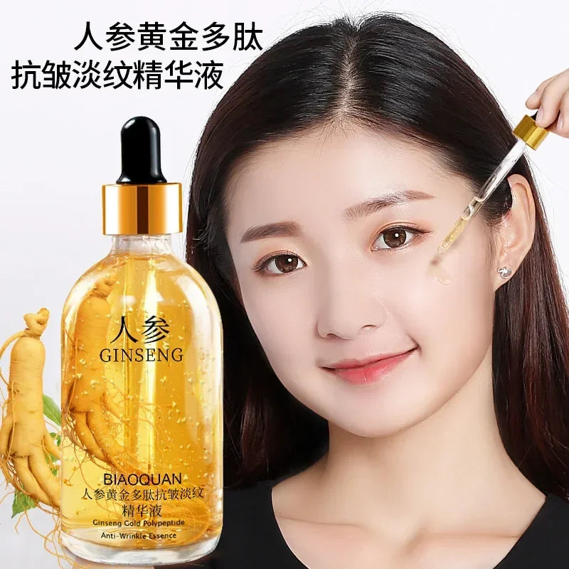 Revitalize Your Skin with 100Ml Gold Ginseng Face Essence - Anti-Wrinkle, Brightening & Moisturizing Niacinamide Serum