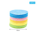 100PCS Compressed Natural Cellulose Facial Cleansing Sponges - Perfect for Makeup Removal and Skin Care!