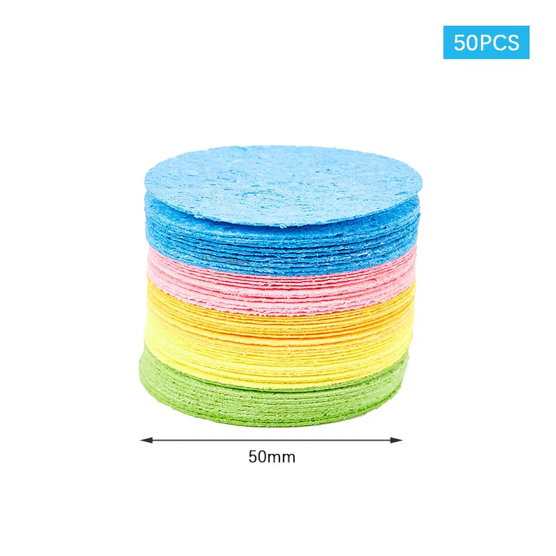 100PCS Compressed Natural Cellulose Facial Cleansing Sponges - Perfect for Makeup Removal and Skin Care!