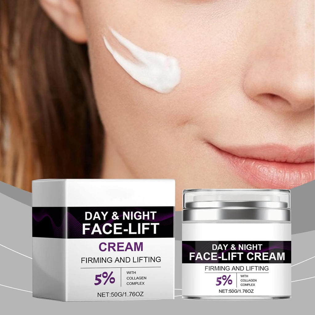 Revitalizing Firming Face Cream with 5% Collagen Complex - Anti-Aging Moisturizer for Day & Night, Reduces Fine Lines & Wrinkles, Lifts & Firms, 50G/1.76OZ