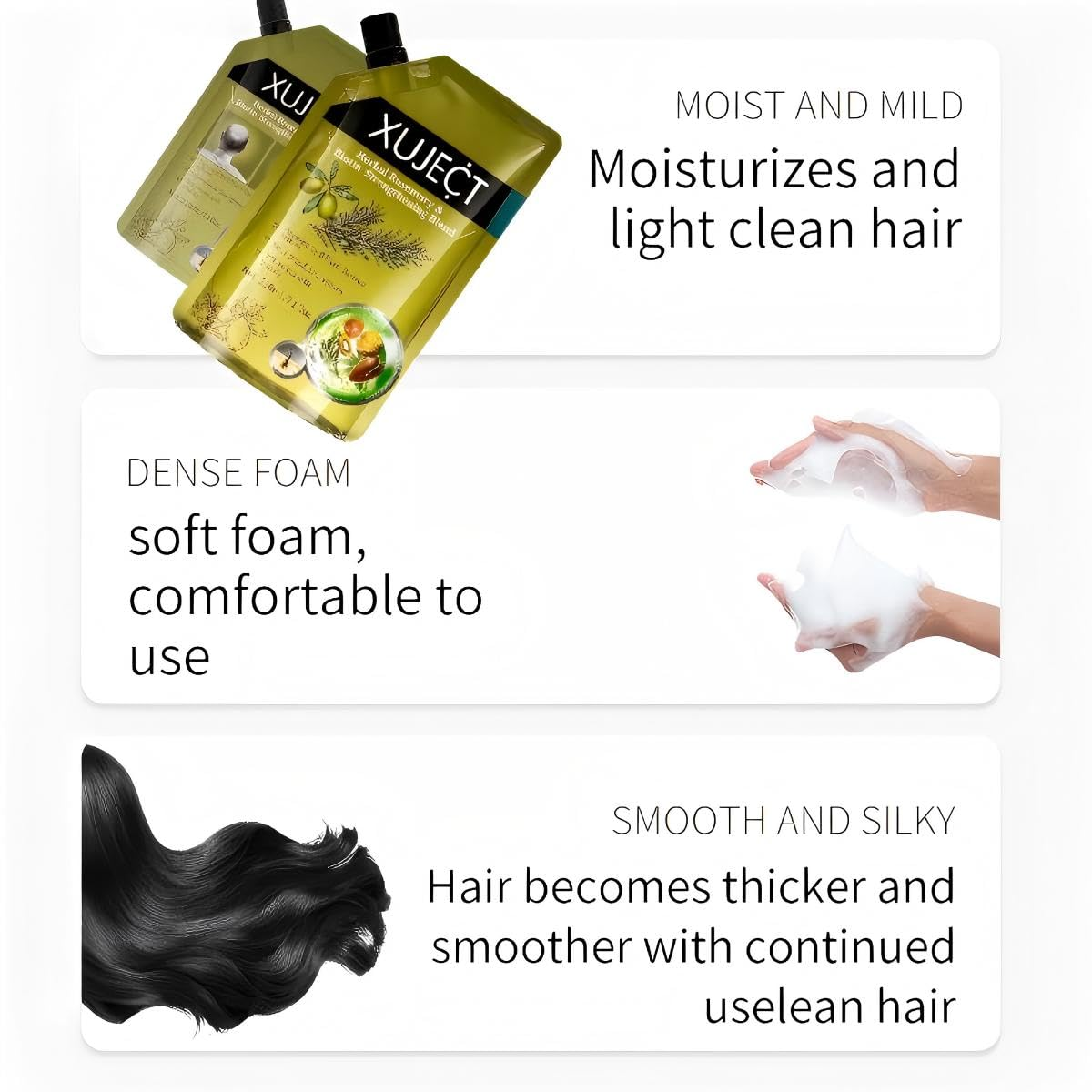 Shampoo for Thinning Hair for Women and Men– Rosemary Hair Growth Shampoo with Biotin, Strengthening & Volumizing Formula for Fuller Looking Hair, 7.1 Fl Oz