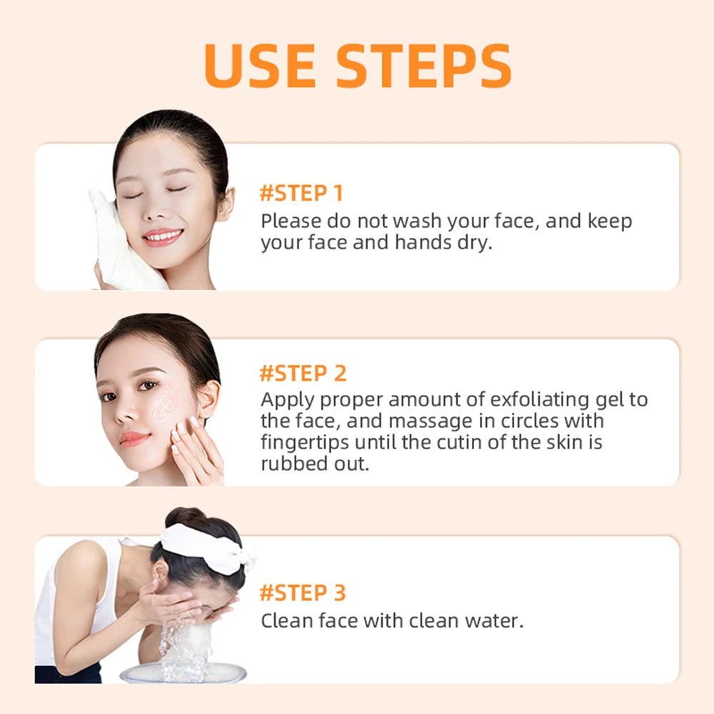 Revitalize Your Skin with Orange Exfoliating Gel - Gentle Dead Spot Remover & Brightening Scrub, 50G