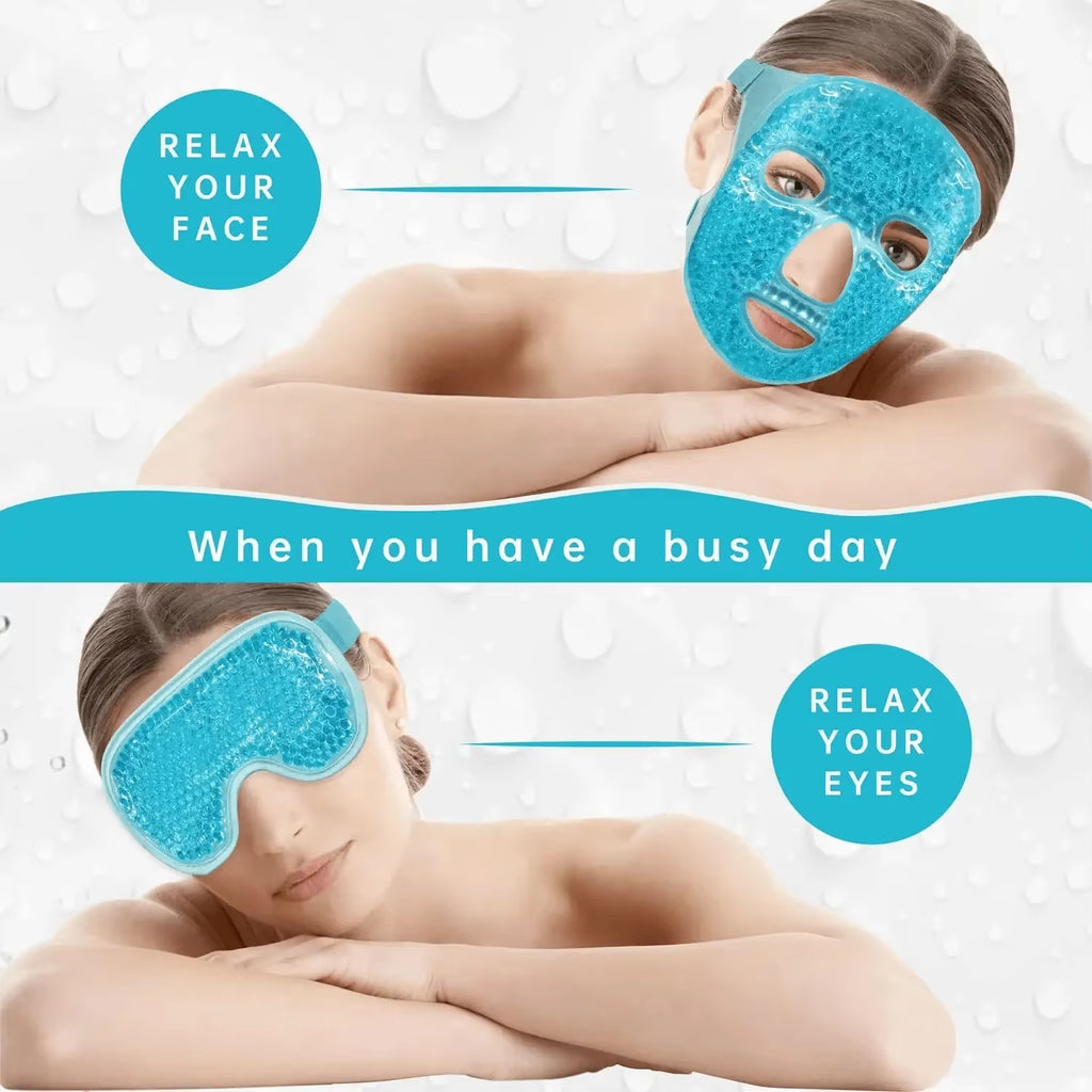 Cooling Gel Eye Mask - Hot & Cold Compress for Relaxation and Refreshing Facial Spa Treatment