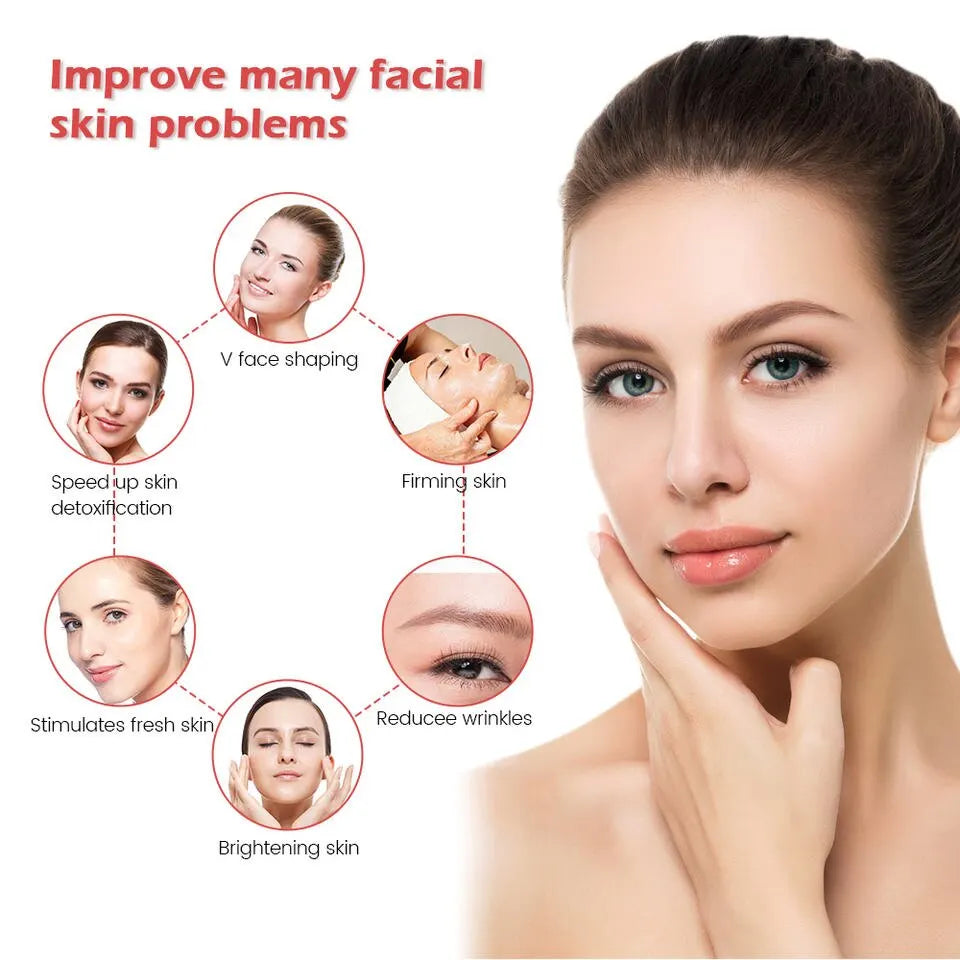 Revitalize Your Skin with the 24K Gold Vibrating Facial Massager - Lift, Firm, and Reduce Wrinkles!