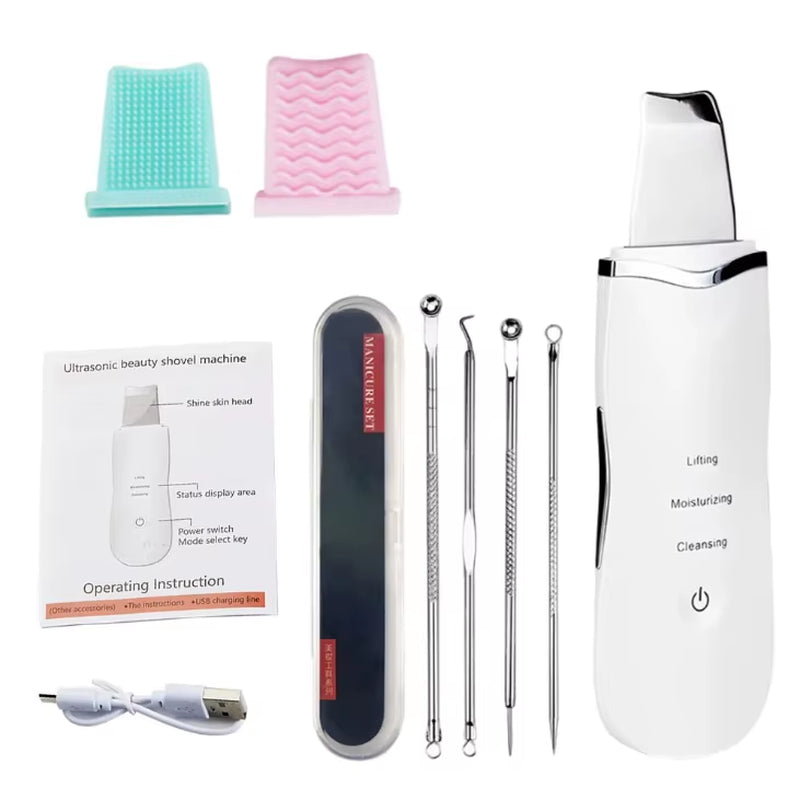 Revitalize Your Skin: Electric Ultrasonic Face Scrubber for Deep Cleansing and Blackhead Removal