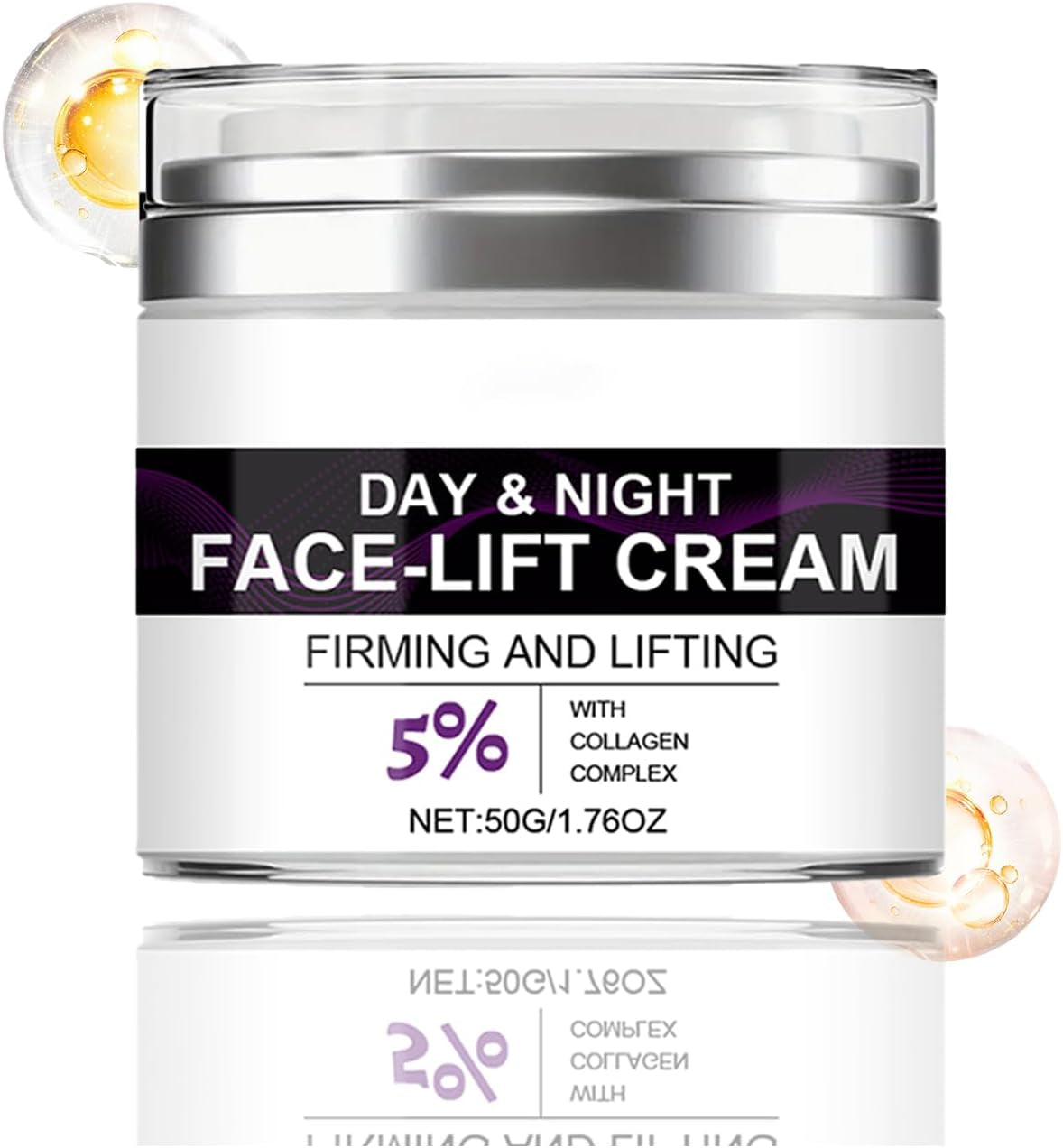 Revitalizing Firming Face Cream with 5% Collagen Complex - Anti-Aging Moisturizer for Day & Night, Reduces Fine Lines & Wrinkles, Lifts & Firms, 50G/1.76OZ