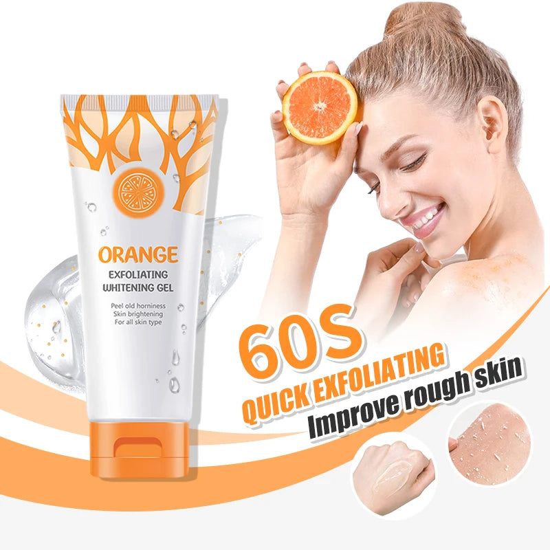 Revitalize Your Skin with Orange Exfoliating Gel - Gentle Dead Spot Remover & Brightening Scrub, 50G