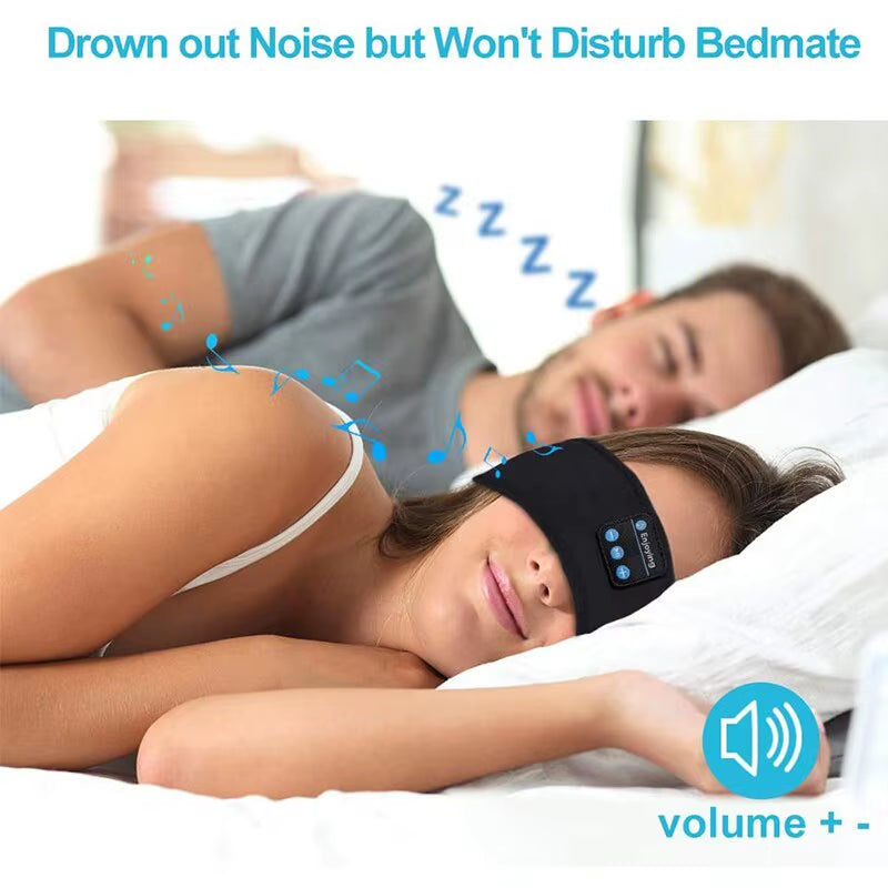 Wireless Bluetooth Sports Headband Earphones - Comfortable Music Eye Mask for Sleeping and Active Lifestyle