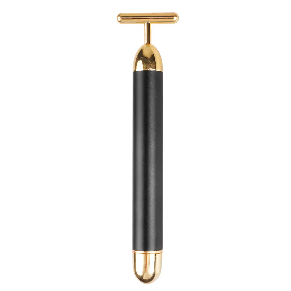 Revitalize Your Skin with the 24K Gold Vibrating Facial Massager - Lift, Firm, and Reduce Wrinkles!